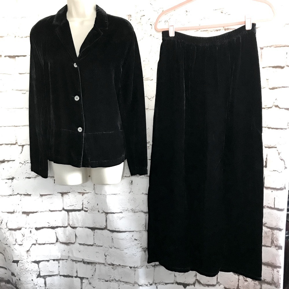 JOHN PAUL RICHARD M Uniform Vintage Black Velvet Blazer Jacket Size Medium - Picture 6 of 16